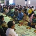 Devotees immersed in puja